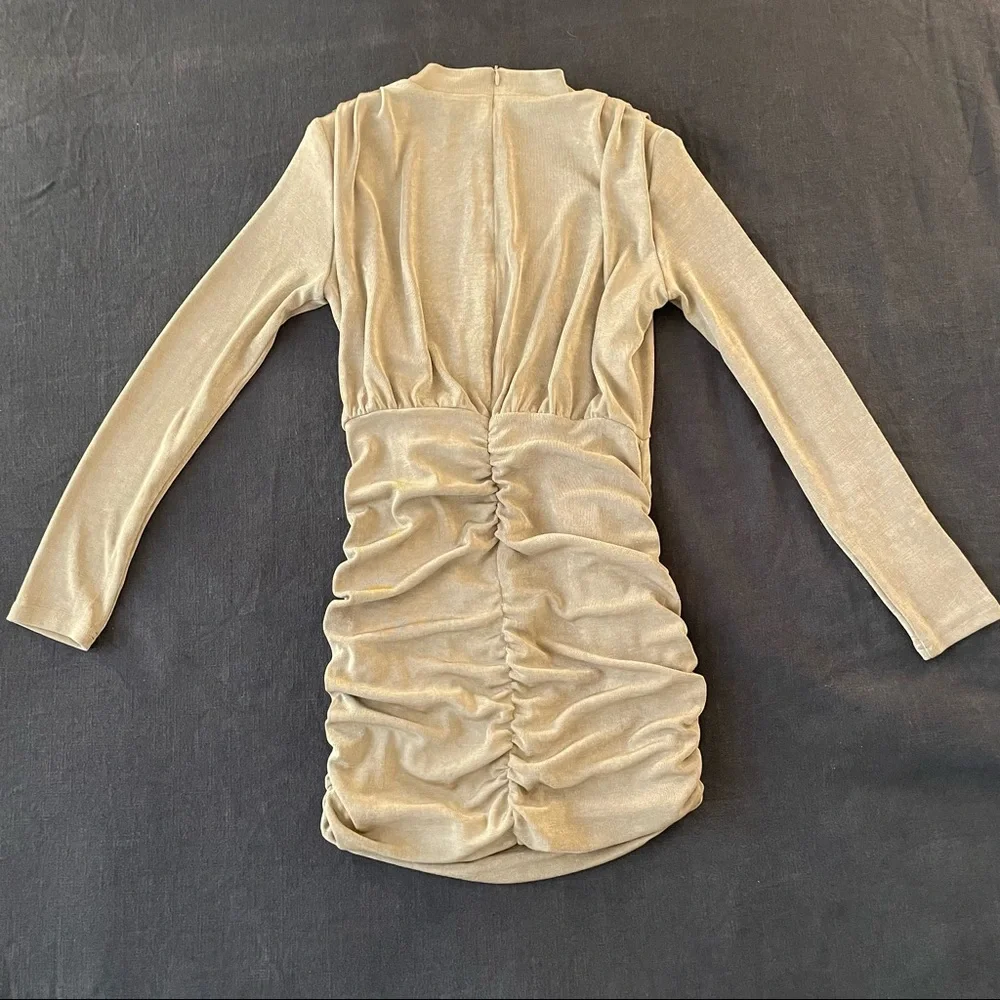 Fashion Nova Once Again Ruched Mini Dress Size S